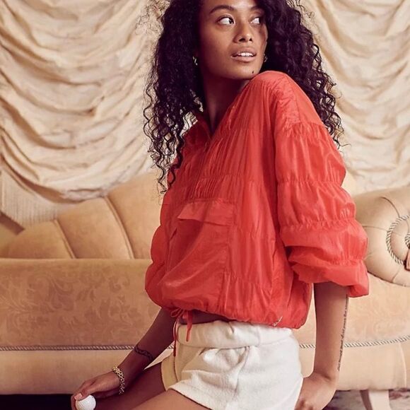 New Free  PEOPLE MOVEMENT "Baby Got Track" Jacket
Size: M 
Color: Hot Hibiscus - Picture 2 of 13